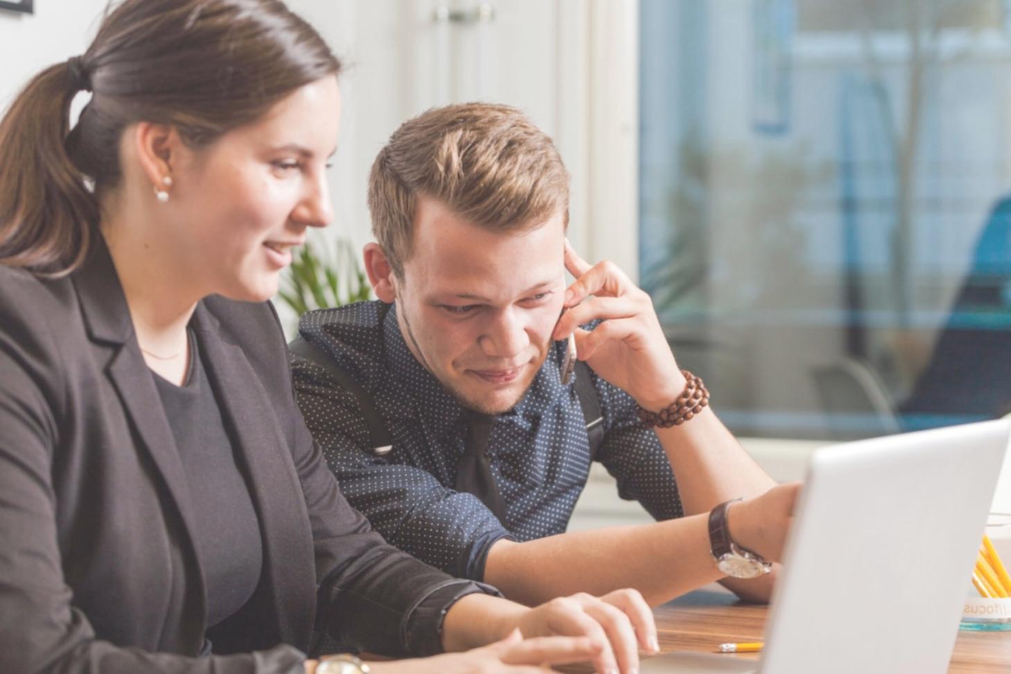 Financial analysis workspace with charts and reports